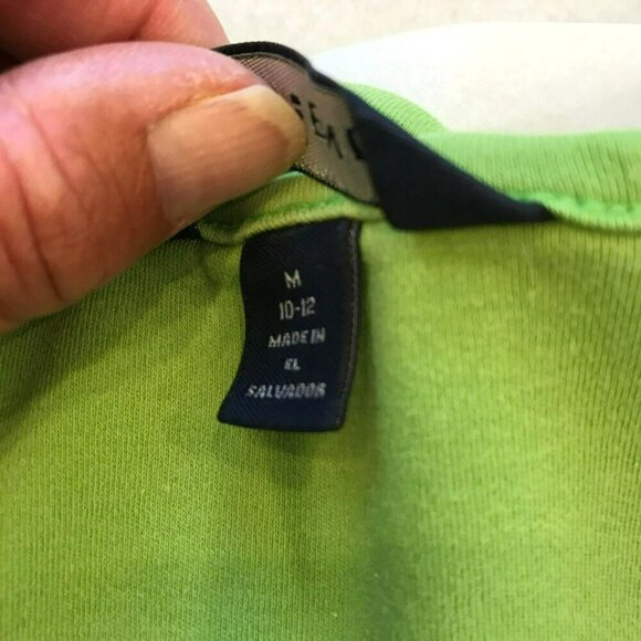 Lands' End Sleeveless Tank Cotton Boxy Women's Sz M 10-12 Lime Green Activewear - Picture 10 of 11